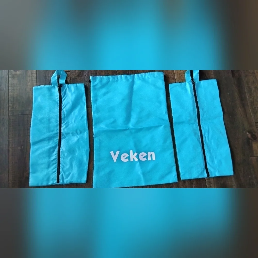 Veken Blue Garment Storage Bags - Set of 3